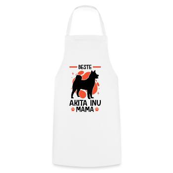Meilleur(e) Akita Inu Mama Spitz japonais - Tablier de cuisine - blanc - Devant - AI Model Male 185 dark (185cm)