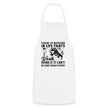 Il n’y a rien dans la coupe du cheval Cowboy Horseman - Tablier de cuisine - blanc - Devant - AI Model Male 185 dark (185cm)