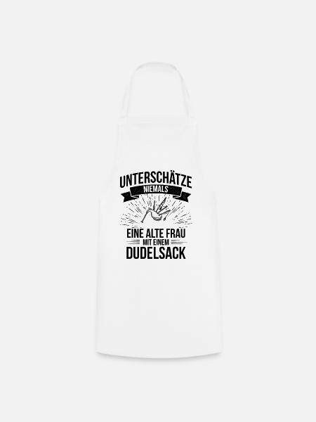 Dudelsack Dudelsackspieler Sackpfeife - Kochschürze - Weiß