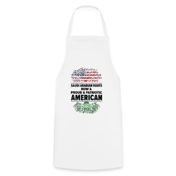 Born Saudi Arabian Saudi Arabia American USA - Cooking Apron - white - Front - AI Model Male 185 dark (185cm)