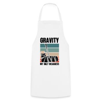 La gravité ma seule faiblesse osseuse - Tablier de cuisine - blanc - Devant - AI Model Male 185 dark (185cm)