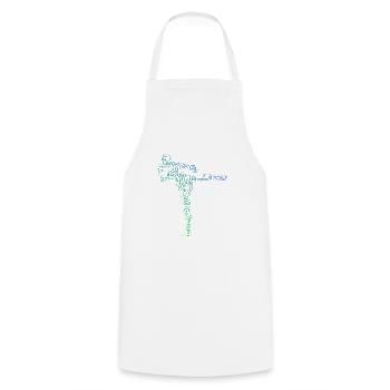 Thai Boxing Thai Boxing Muay Thai Men's Thai Boxer - Cooking Apron - white - Front - AI Model Male 185 dark (185cm)