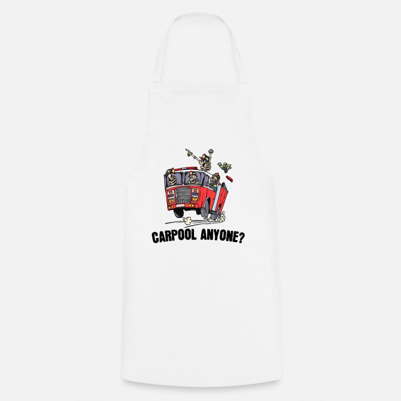 Pompiers professionnels Pompiers Déclaration Camion de pompiers - Tablier de cuisine - blanc