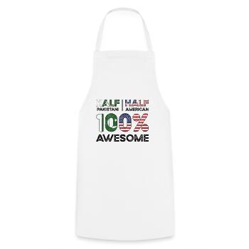 Born Pakistani Pakistan American USA Citizenship - Cooking Apron - white - Front - AI Model Male 185 dark (185cm)