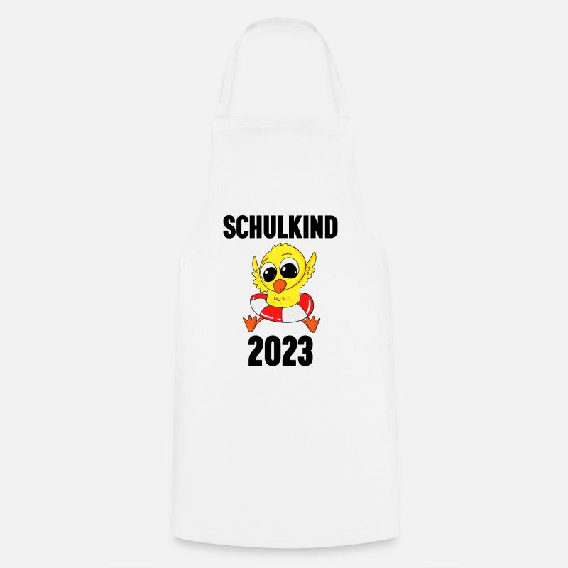 Schuldkind Einschulung Ente 2023 - Kochschürze - Weiß