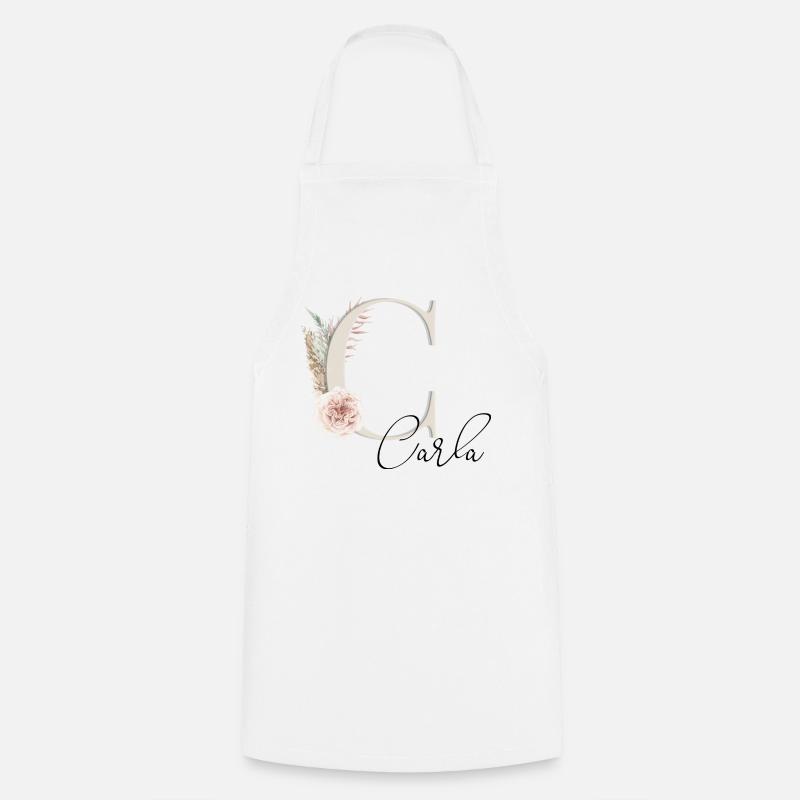 Carla! Nom Boho - Tablier de cuisine - blanc