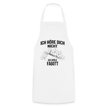 Fagott Fagottspieler Fagottist - Kochschürze - Weiß - Vorne - AI Model Male 185 dark (185cm)
