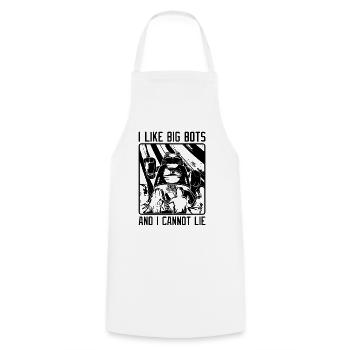I Like Big Bots Robotics Cyborg Robotics Engineer - Cooking Apron - white - Front - AI Model Male 185 dark (185cm)