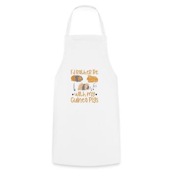 Mieux vaut être avec mes cochons d’Inde - chérie - Tablier de cuisine - blanc - Devant - AI Model Male 185 dark (185cm)