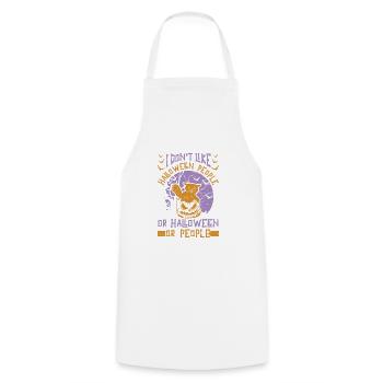 Halloween Cat Owner Pet Animal Kitten - Cooking Apron - white - Front - AI Model Male 185 dark (185cm)
