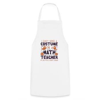 Math teachers love brains - Halloween costume - Cooking Apron - white - Front - AI Model Male 185 dark (185cm)
