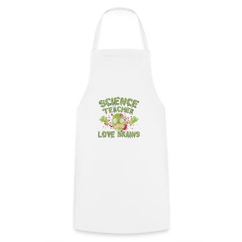 Science teachers love brains - Cooking Apron - white - Front - AI Model Male 185 dark (185cm)