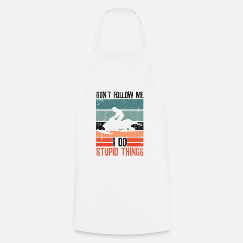 Left my snowmobile snowmobile - Cooking Apron - white