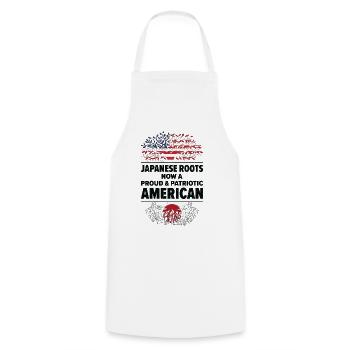 Né japonais Japonais Américain USA - Tablier de cuisine - blanc - Devant - AI Model Male 185 dark (185cm)
