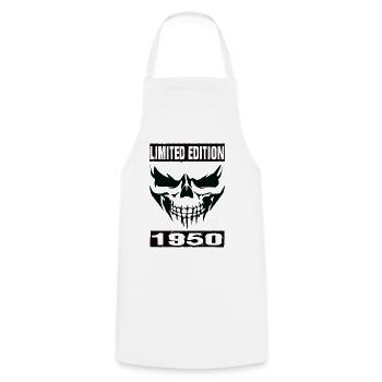 Édition limitée 1950 - Tablier de cuisine - blanc - Devant - AI Model Male 185 dark (185cm)