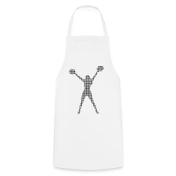Cheerleading - Kochschürze - Weiß - Vorne - AI Model Male 185 dark (185cm)