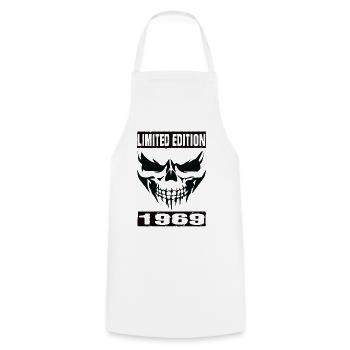 Édition limitée 1969 - Tablier de cuisine - blanc - Devant - AI Model Male 185 dark (185cm)