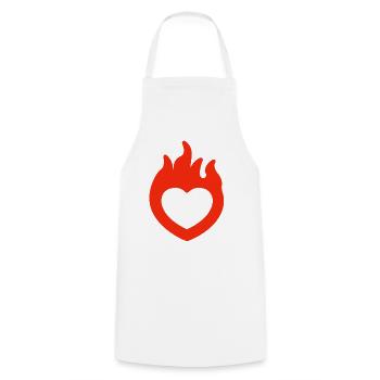 Saint-Valentin, Saint-Valentin, Saint-Valentin - Tablier de cuisine - blanc - Devant - AI Model Male 185 dark (185cm)