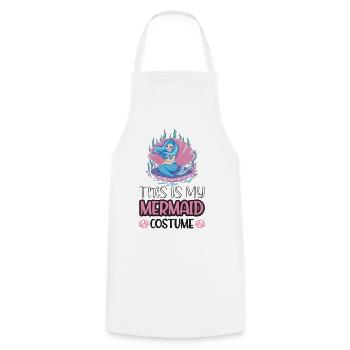 Ceci est mon costume de sirène - Tablier de cuisine - blanc - Devant - AI Model Male 185 dark (185cm)