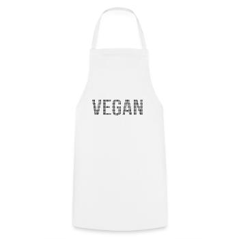 Vegan - Cooking Apron - white - Front - AI Model Male 185 dark (185cm)