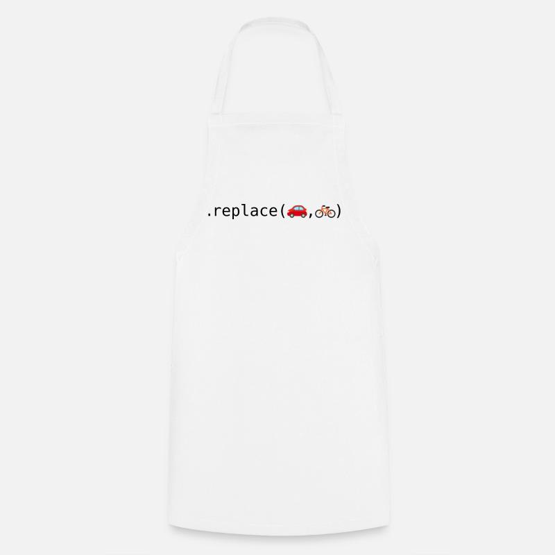 Remplacer les voitures par des vélos; Édition Python - Tablier de cuisine - blanc