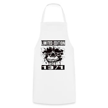 Édition limitée 1971 - Tablier de cuisine - blanc - Devant - AI Model Male 185 dark (185cm)
