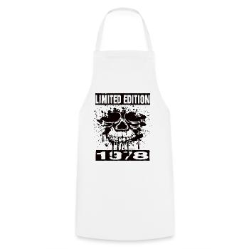 Limited Edition 1978 - Cooking Apron - white - Front - AI Model Male 185 dark (185cm)