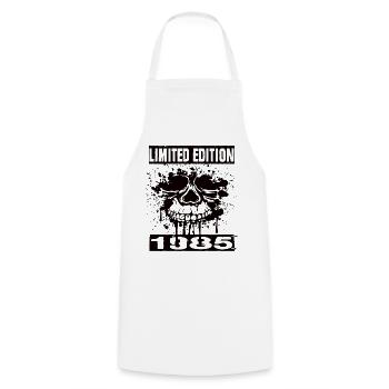 Limited Edition 1985 - Cooking Apron - white - Front - AI Model Male 185 dark (185cm)