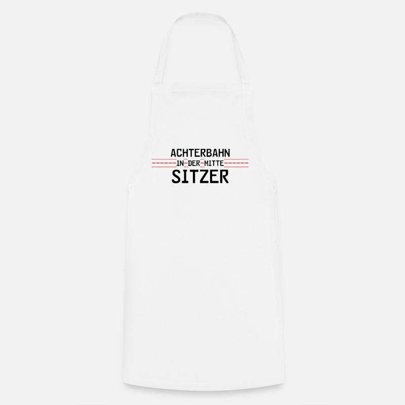 Achterbahnindermittesitzer - Kochschürze - Weiß