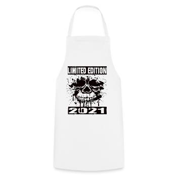 Limited Edition 2021 - Cooking Apron - white - Front - AI Model Male 185 dark (185cm)