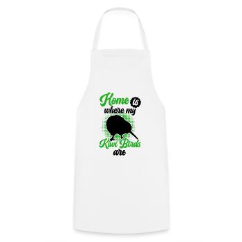 Kiwi bird is my home New Zealand Kiwi bird - Tablier de cuisine - blanc - Devant - AI Model Male 185 dark (185cm)