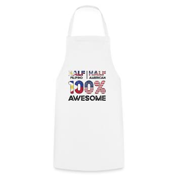 Né philippin Philippines Américains USA - Tablier de cuisine - blanc - Devant - AI Model Male 185 dark (185cm)