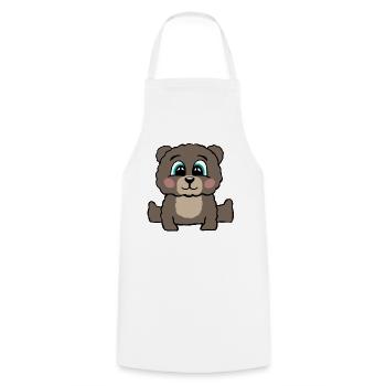 Teddy Bear Teddy Bear Cuddly Toy Motif Cadeau - Tablier de cuisine - blanc - Devant - AI Model Male 185 dark (185cm)