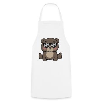 Teddy Bear Teddy Bear Cuddly Toy Motif Cadeau - Tablier de cuisine - blanc - Devant - AI Model Male 185 dark (185cm)