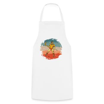 Field hockey player Hockey Indoor Hockey Vintage - Cooking Apron - white - Front - AI Model Male 185 dark (185cm)
