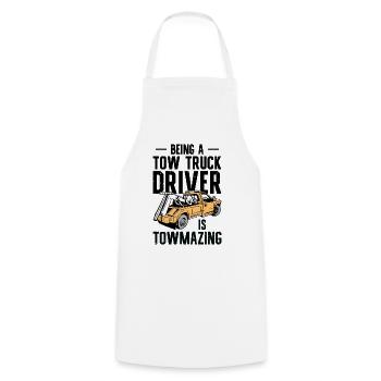 Amazing Tow Truck Driver Trucking Operator - Kochschürze - Weiß - Vorne - AI Model Male 185 dark (185cm)