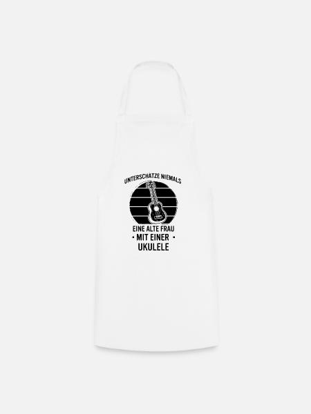 Ukulele Ukulele-Spieler Ukulelist - Kochschürze - Weiß