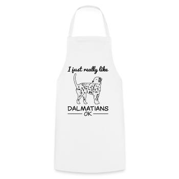 Dalmatian Dog Dog Lovers Quote Gift - Cooking Apron - white - Front - AI Model Male 185 dark (185cm)