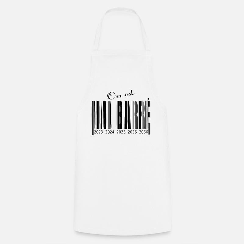 mal barré code barre - Tablier de cuisine - blanc