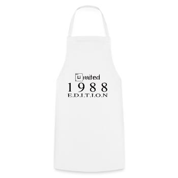 Édition limitée 1988 - Tablier de cuisine - blanc - Devant - AI Model Male 185 dark (185cm)