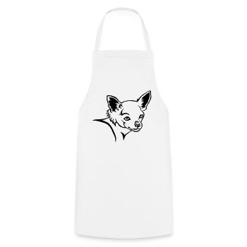Tête de Chihuahua - Tablier de cuisine - blanc - Devant - AI Model Male 185 dark (185cm)