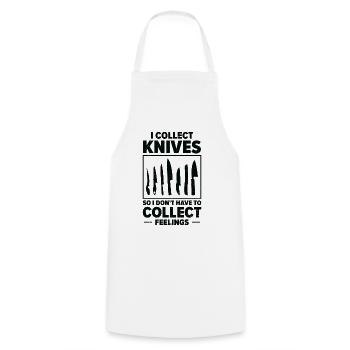 Collectionneur de couteaux Collecte de couteaux - Tablier de cuisine - blanc - Devant - AI Model Male 185 dark (185cm)