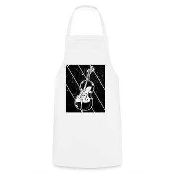 Cello Cellospieler Cellist - Kochschürze - Weiß - Vorne - AI Model Male 185 dark (185cm)