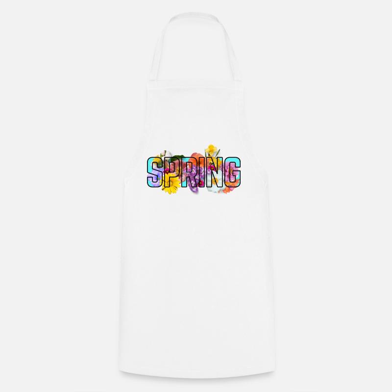 Blue Spring - Cooking Apron - white