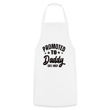 Promu Papa Est 1957 - Tablier de cuisine - blanc - Devant - AI Model Male 185 dark (185cm)