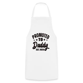 Promu à papa Est 2020 - Tablier de cuisine - blanc - Devant - AI Model Male 185 dark (185cm)
