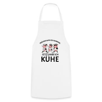 Kuh Kühe Rind - Kochschürze - Weiß - Vorne - AI Model Male 185 dark (185cm)