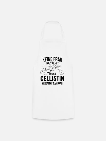 Cello Cellospieler Cellist - Kochschürze - Weiß