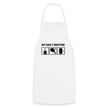 Pingpong Kaffee - Kochschürze - Weiß - Vorne - AI Model Male 185 dark (185cm)