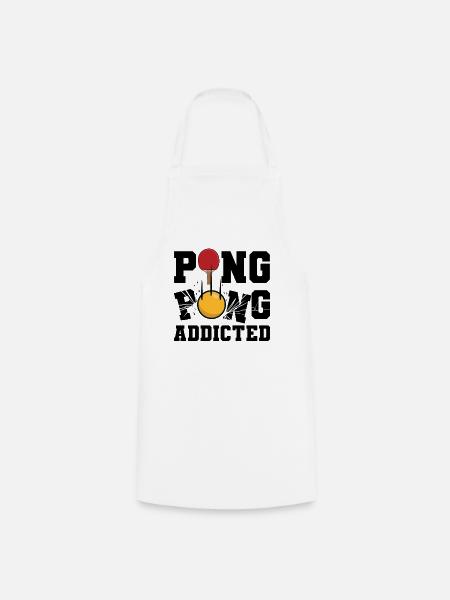 Ping Pong Süchtig - Kochschürze - Weiß
